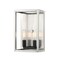 Z-Lite Quadra 2 Light Wall Sconce, Brushed Nickel + Black 456-2S-BN-BK - alternate 1